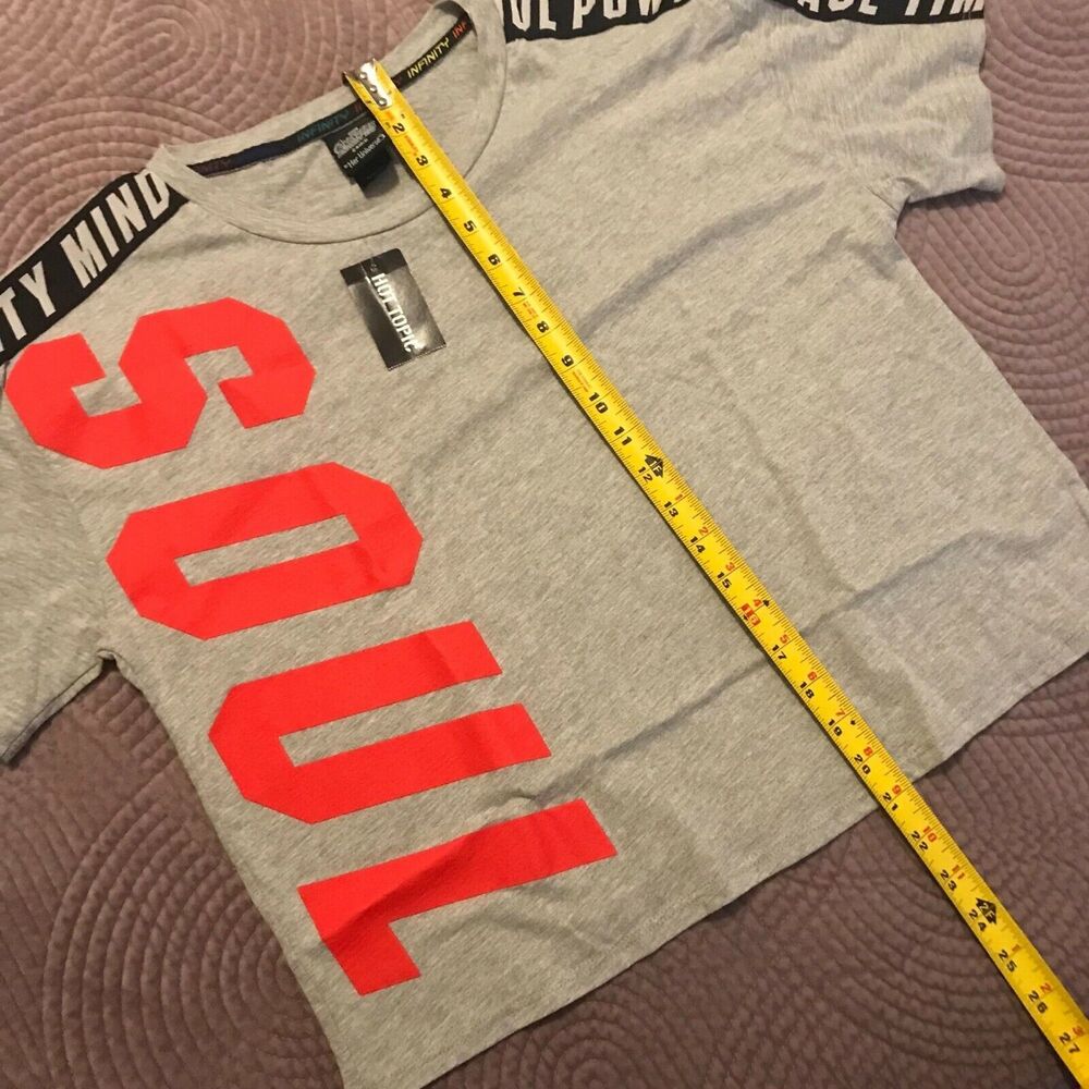 Marvel NWT Avengers Infinity War Junior Medium 100% Cotton Made In USA Crop Top - Picture 6 of 7
